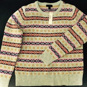 J. Crew Fair Isle Wool Sweater
