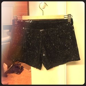 Black Sequin Booty Shorts