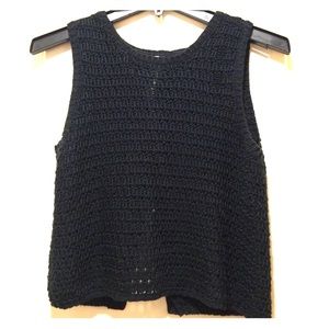 Bethany Mota Black Butterfly Back Knit Top