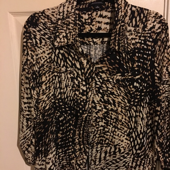 Leopard print blouse.