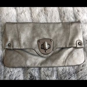 Urban Expressions Silver Fold Over Clutch