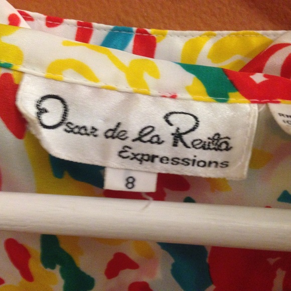 Oscar de la Renta Expressions floral blouse - Picture 2 of 4