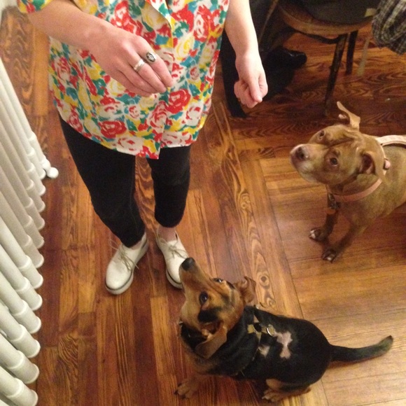 Oscar de la Renta Expressions floral blouse - Picture 3 of 4