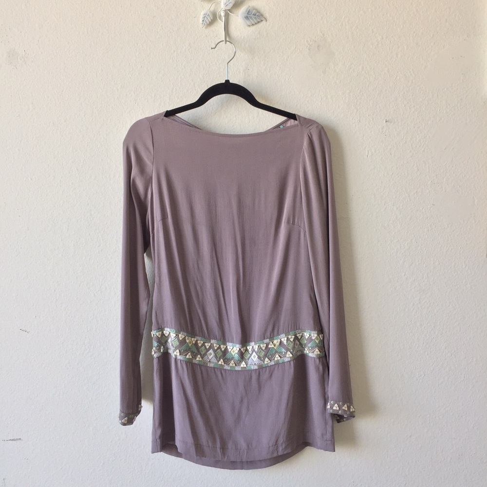 Marciano Embellished Silk Tunic Dress