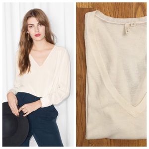 Frenchi 3/4 length sleeve v neck tunic