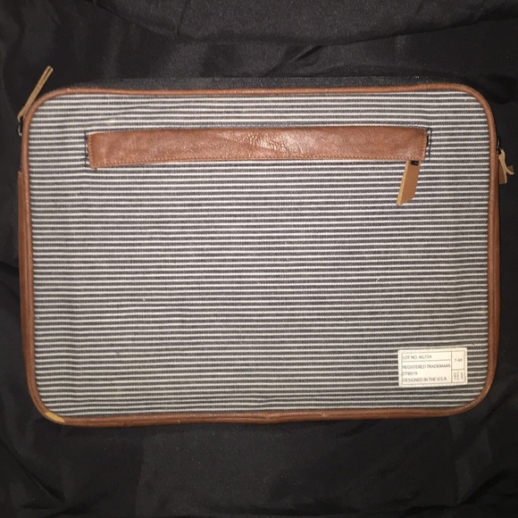 Navy blue and brown computer case