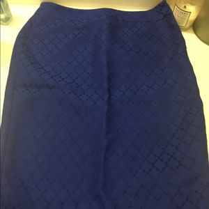 Blue pencil skirt