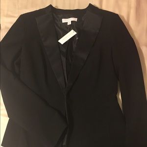 Black satin lapel blazer Brand New