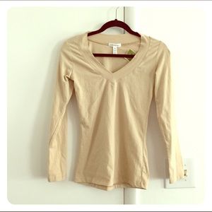 Beige/Nude long sleeved tee - NWT - Size Large