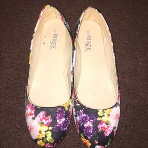 Mary Jane floral slippers