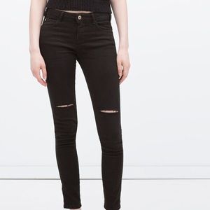 Black Ripped Knee Jeans