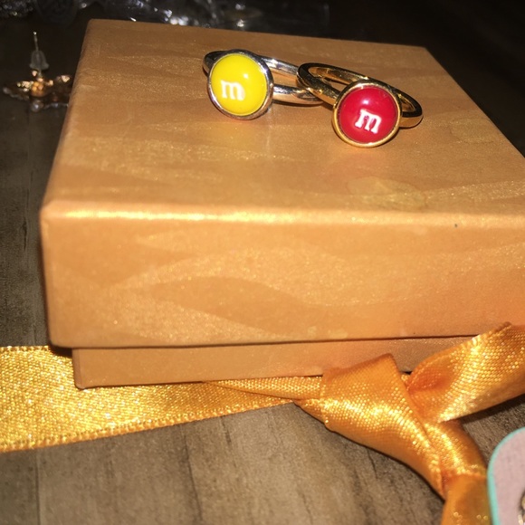 Gold and Silver M&M rings