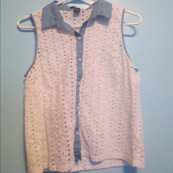 Denim and White Button Down