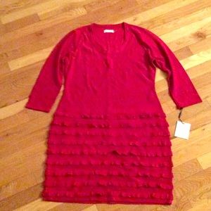 Brand new red Calvin Klein sweater dress
