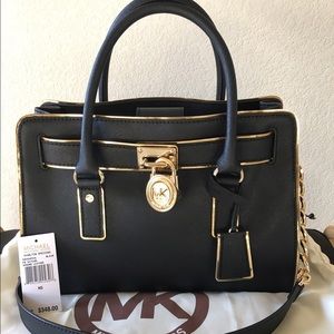 Authentic Michael Kors Leather Hamilton Satchel