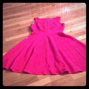 Brand new, bright pink, zipper back dress