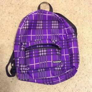 Purple backpack