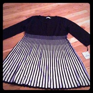 Brand new Black and ivory sweater dress