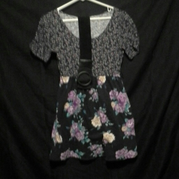Purple/flowers prints summer dress