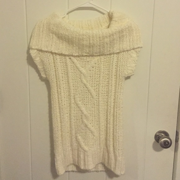 White Cowl Neck Sweater