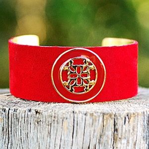 Rustic Cuff - Suede 1.0 Red w/ Red Logo Cuff