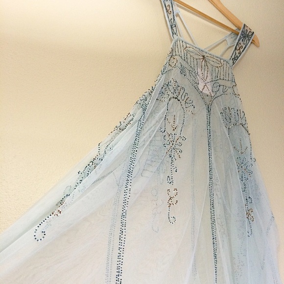 ⚡️SALE⚡️Free People Embellished Sheer Maxi - Picture 3 of 4