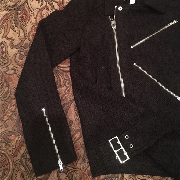 NEW BLACK MOTORCYCLE JACKET - Picture 2 of 4