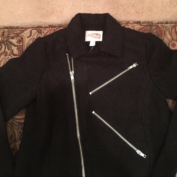 NEW BLACK MOTORCYCLE JACKET - Picture 3 of 4