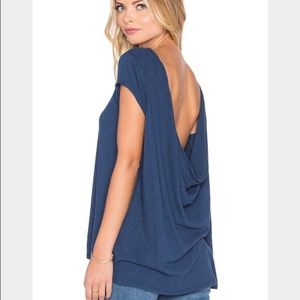 WHITE Free people draped back top!