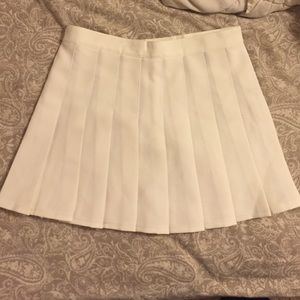 White tennis skirt