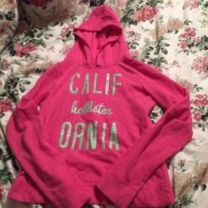 Pink/green Hollister hoodie. Never worn