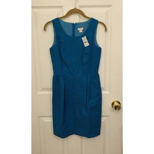 J. Crew Factory Sleeveless Blue Shift Dress 00 NWT