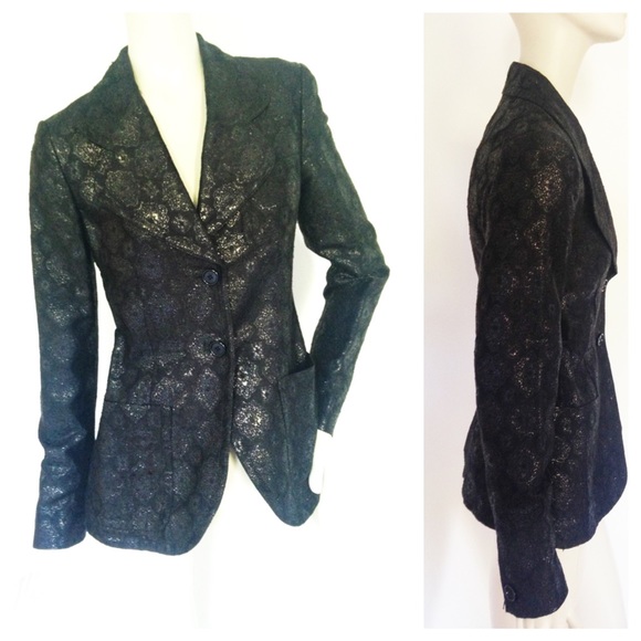 Prada Brocade Metallic Blazer
