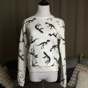 Forever 21 Dinosaur Skeleton Sweatshirt