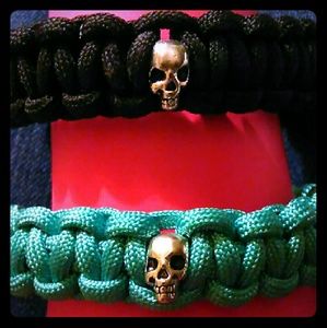 Skull Bead Paracord Survival Bracelet