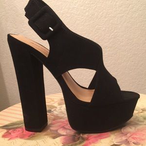 Black Velvet 6 inch Heels