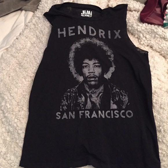 Muscle shirt with Hendrix design
