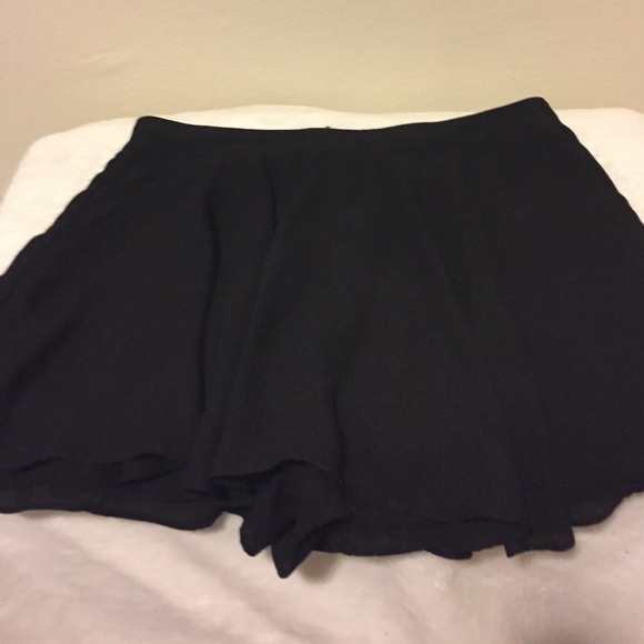 Black polyester skorts!