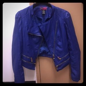 Blue Leather Jacket