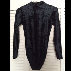 Black Mock neck leotard