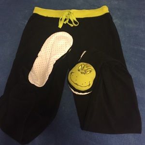 Dr Seuss footed fleece pj bottoms Large