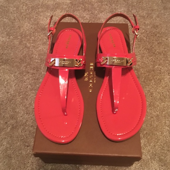 Coach Catherine Patent T-strap sandal