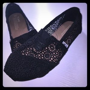 Black Crochet TOMS