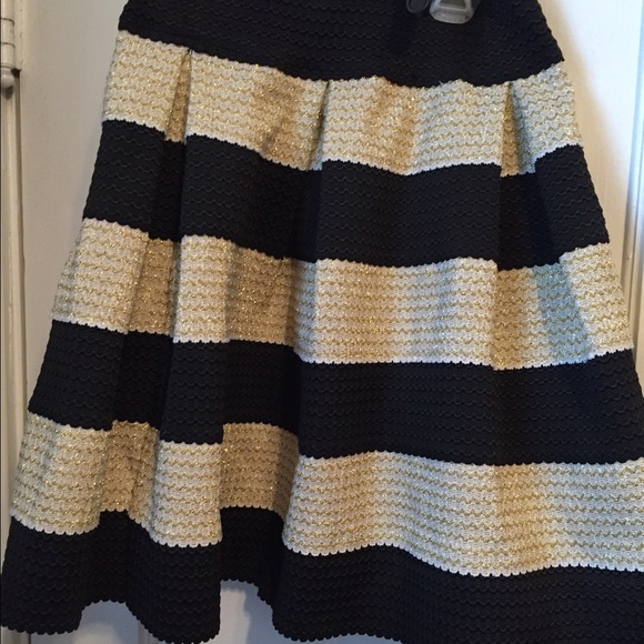 Black and gold banded skirt