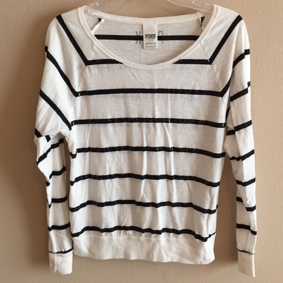 Pink by Victoria's Secret Striped Top