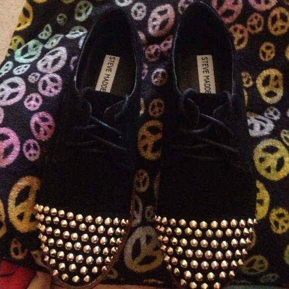 Studded black oxfords