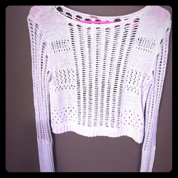 Free People Knit Sweater with cut out details