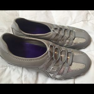 Skechers gray/silver bling shoes 9