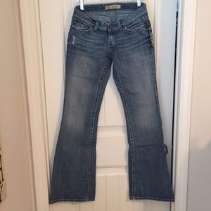 BKE Star (Buckle) Flare Medium Wash Denim Jeans!
