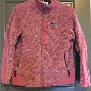 Kids Patagonia Full Zip Re-Tool Jacket in Pink